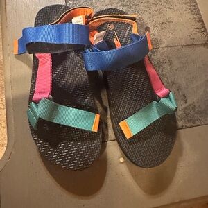 LG Kids Sandals with Blue and Pink Straps